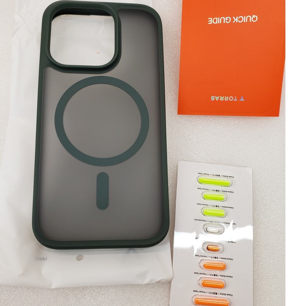 TORRAS Magnetic Guardian 2023 Case for iPhone 15 Pro (Green / Translucent Matte)